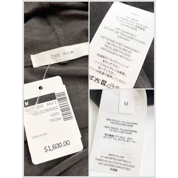 The Row Doppo Shawl Cardigan Long Line Smoky Brown M NWT (FLAW) - Picture 9 of 10